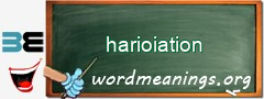WordMeaning blackboard for harioiation